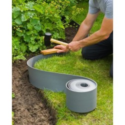 Bordure de jardin en polypropylene NATURE - Epaisseur 3 mm - H 15 cm x