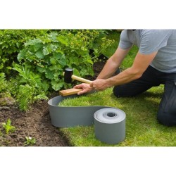 Bordure de jardin en polypropylene NATURE - Epaisseur 3 mm - H 15 cm x