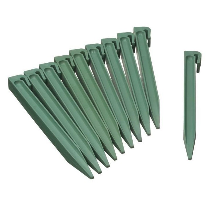 Ancres pour bordure en polyéthylene recyclé - NATURE - H26,7 x 1,9 x 1,8 cm - Vert Ancres pour bordure en polyéthylene recyclé - NATURE - H26,7 x 1,9 x 1,8 cm - Vert