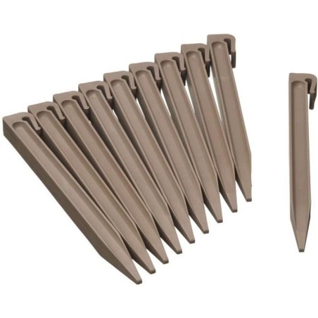 Ancres pour bordure de jardin en polypropylene - NATURE - H26,7 x 1,9