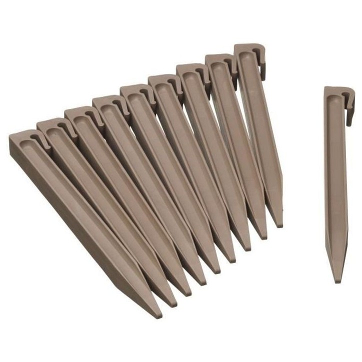 Ancres pour bordure de jardin en polypropylene - NATURE - H26,7 x 1,9 x 1,8 cm - Beige taupe Ancres pour bordure de jardin en polypropylene - NATURE - H26,7 x 1,9 x 1,8 cm - Beige taupe