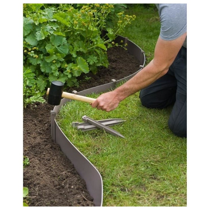 Ancres pour bordure de jardin en polypropylene - NATURE - H26,7 x 1,9 x 1,8 cm - Beige taupe Ancres pour bordure de jardin en polypropylene - NATURE - H26,7 x 1,9 x 1,8 cm - Beige taupe