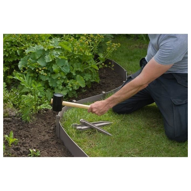 Ancres pour bordure de jardin en polypropylene - NATURE - H26,7 x 1,9 x 1,8 cm - Beige taupe Ancres pour bordure de jardin en polypropylene - NATURE - H26,7 x 1,9 x 1,8 cm - Beige taupe