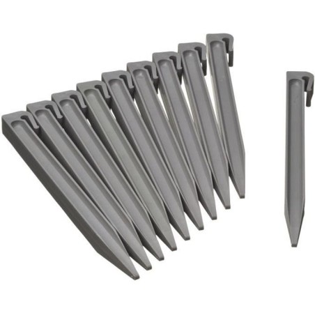 Ancres pour bordure de jardin en polypropylene - NATURE - H 26,7 x 1,9