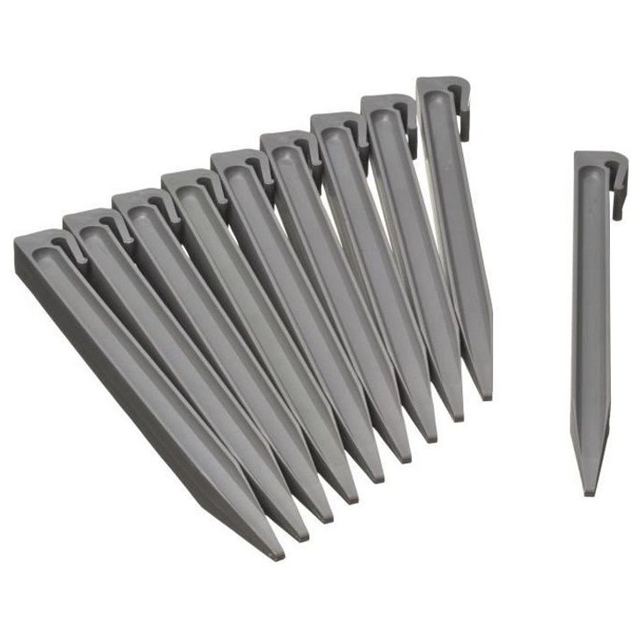 Ancres pour bordure de jardin en polypropylene - NATURE - H 26,7 x 1,9 x 1,8 cm - Gris Ancres pour bordure de jardin en polypropylene - NATURE - H 26,7 x 1,9 x 1,8 cm - Gris
