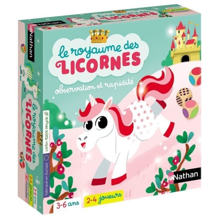 Le Royaume des Licornes - Jeux de société Famille et Enfants - De 3 a 6 Ans - 2 a 4 Joueurs - Nathan Le Royaume des Licornes - Jeux de société Famille et Enfants - De 3 a 6 Ans - 2 a 4 Joueurs - Nathan