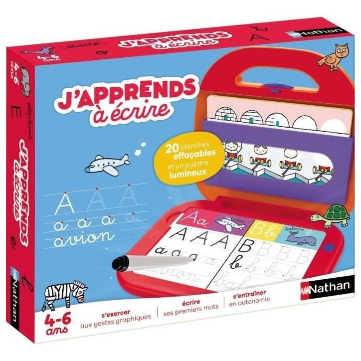Jeu éducatif - NATHAN - J'apprends a écrire 2.0 - Gestes préparatoires et apprentissage des lettres