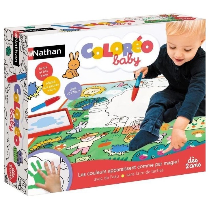 Activité créative - NATHAN - Coloréo Baby - Colorier avec de l'eau, tapis et feutre adaptés Activité créative - NATHAN - Coloréo Baby - Colorier avec de l'eau, tapis et feutre adaptés
