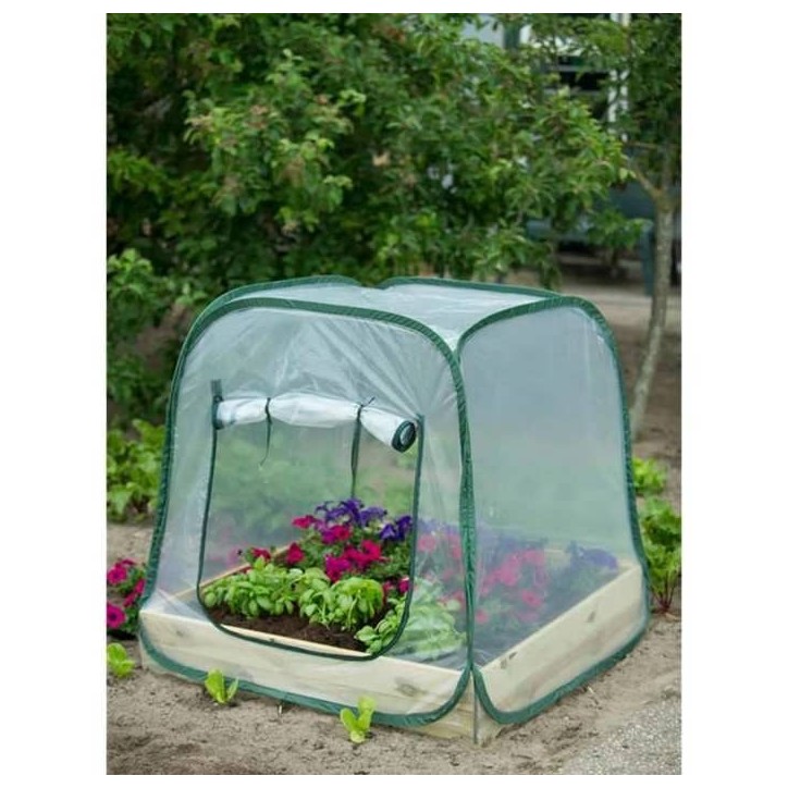 Serre de jardin Pop-Up - NATURE - 100x100x100 cm - PE transparent - Protection anti-UV Serre de jardin Pop-Up - NATURE - 100x100x100 cm - PE transparent - Protection anti-UV