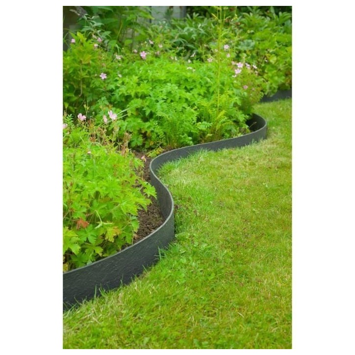 Nature Bordure de jardin 0,12x12 m 5 mm noir 446388