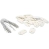 Set de 26 fixations pour mailles - NATURE - Blanc - Attache + brin 14