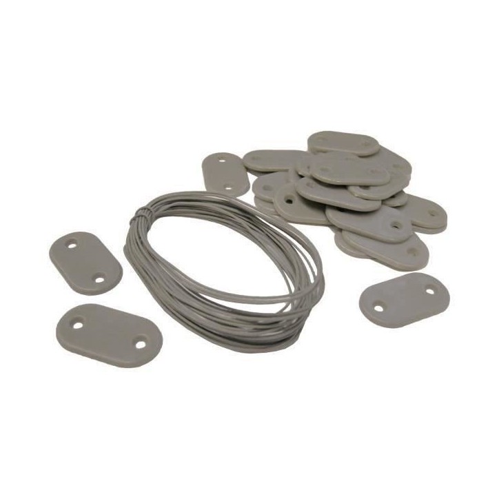 Kit de fixation pour clôture de jardin - NATURE - 27 pcs - Gris