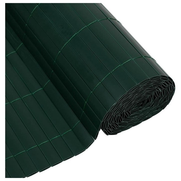 Canisse PVC double face - NATURE - 1 x 3 m - 1600 g/m² - Occultant 4/5 - Anti-UV - Vert Canisse PVC double face - NATURE - 1 x 3 m - 1600 g/m² - Occultant 4/5 - Anti-UV - Vert