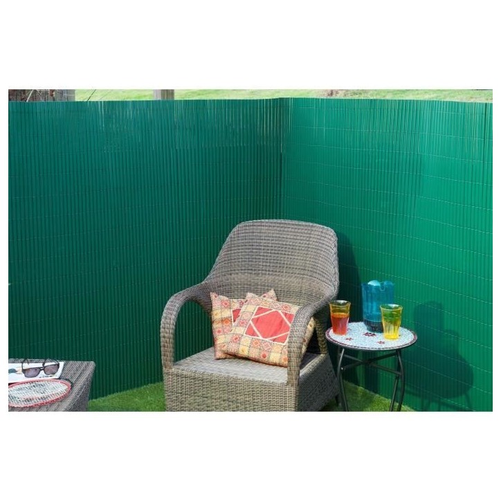 Canisse PVC double face - NATURE - 1 x 3 m - 1600 g/m² - Occultant 4/5 - Anti-UV - Vert Canisse PVC double face - NATURE - 1 x 3 m - 1600 g/m² - Occultant 4/5 - Anti-UV - Vert