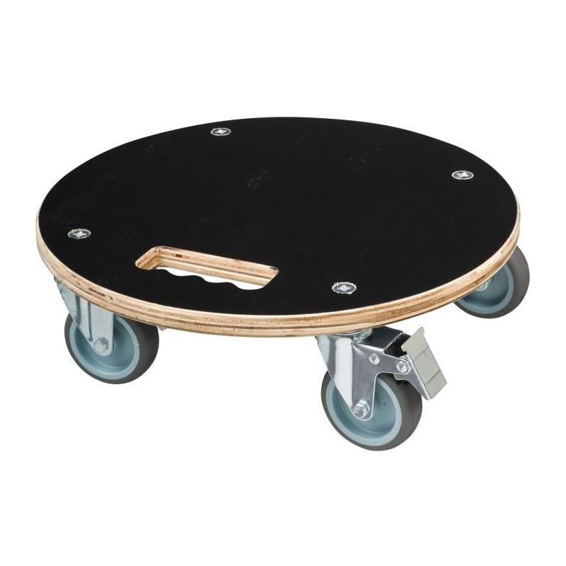 Support de pot roulant carré - NATURE - Bois FSC - Charge max 250 kg