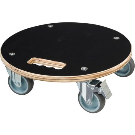 Support de pot roulant carré - NATURE - Bois FSC - Charge max 250 kg