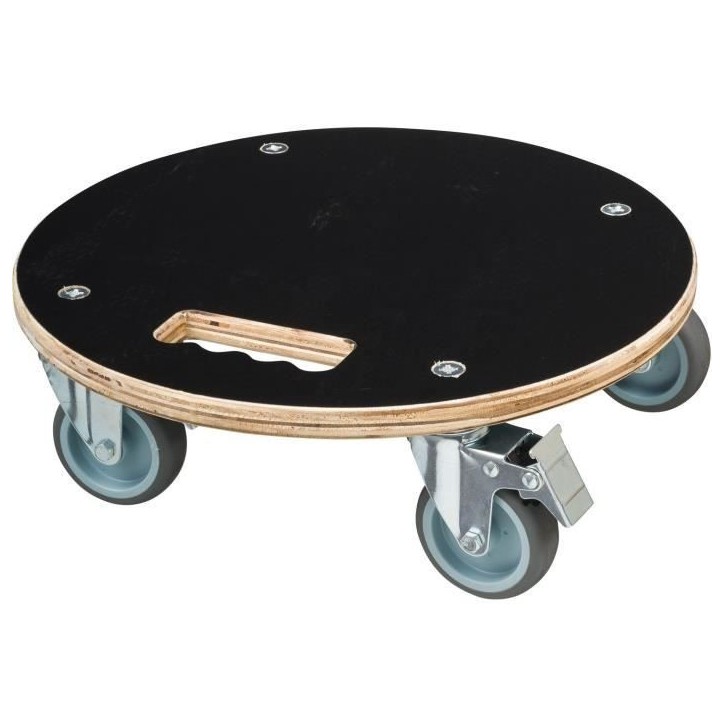 Support de pot roulant carré - NATURE - Bois FSC - Charge max 250 kg - Roues multidirectionnelles Support de pot roulant carré - NATURE - Bois FSC - Charge max 250 kg - Roues multidirectionnelles