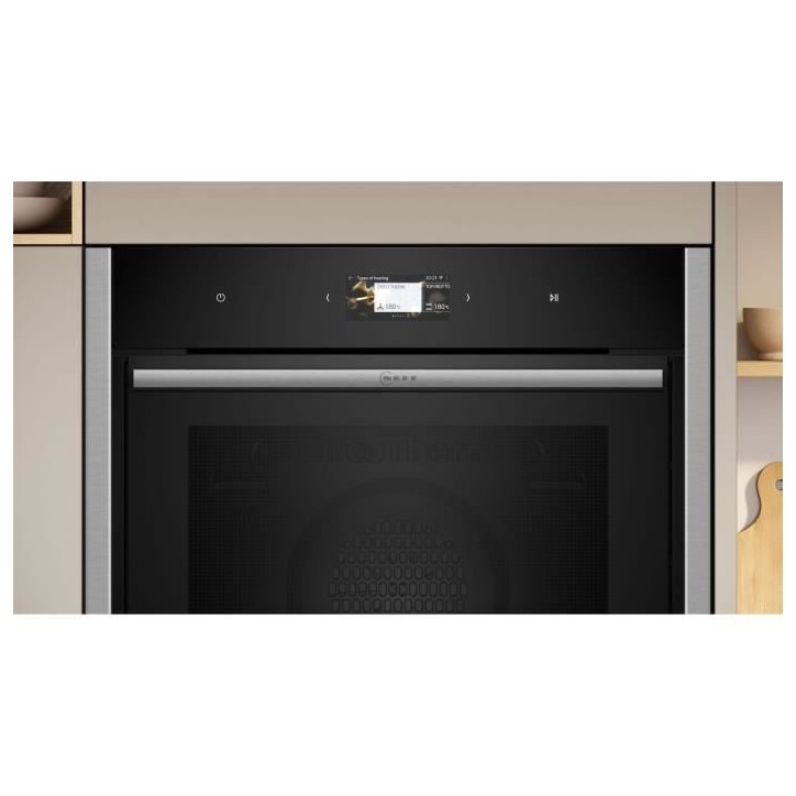 Four multifonction intégrable - Pyrolyse - NEFF - N90 - B64CS71N0 - Noir - Porte froide 4 vitres - 71 l - 59,5 x 59,6 x 54,8 cm Four multifonction intégrable - Pyrolyse - NEFF - N90 - B64CS71N0 - Noir - Porte froide 4 vitres - 71 l - 59,5 x 59,6 x 54,8 cm