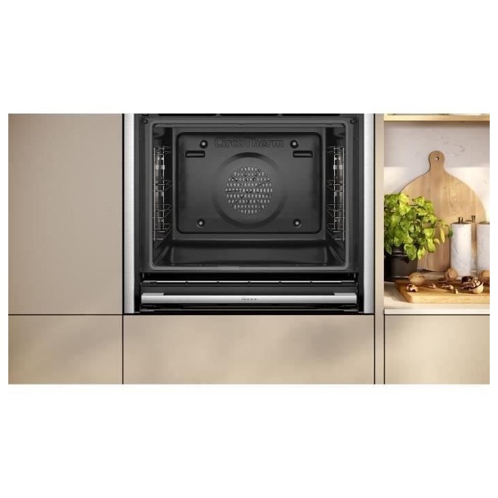 Four multifonction intégrable - Pyrolyse - NEFF - N90 - B64CS71N0 - Noir - Porte froide 4 vitres - 71 l - 59,5 x 59,6 x 54,8 cm Four multifonction intégrable - Pyrolyse - NEFF - N90 - B64CS71N0 - Noir - Porte froide 4 vitres - 71 l - 59,5 x 59,6 x 54,8 cm