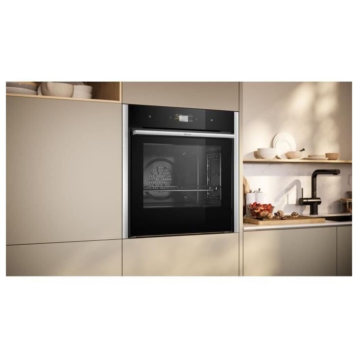 Four multifonction intégrable - Pyrolyse - NEFF - N90 - B64CS71N0 - Noir - Porte froide 4 vitres - 71 l - 59,5 x 59,6 x 54,8 cm Four multifonction intégrable - Pyrolyse - NEFF - N90 - B64CS71N0 - Noir - Porte froide 4 vitres - 71 l - 59,5 x 59,6 x 54,8 cm