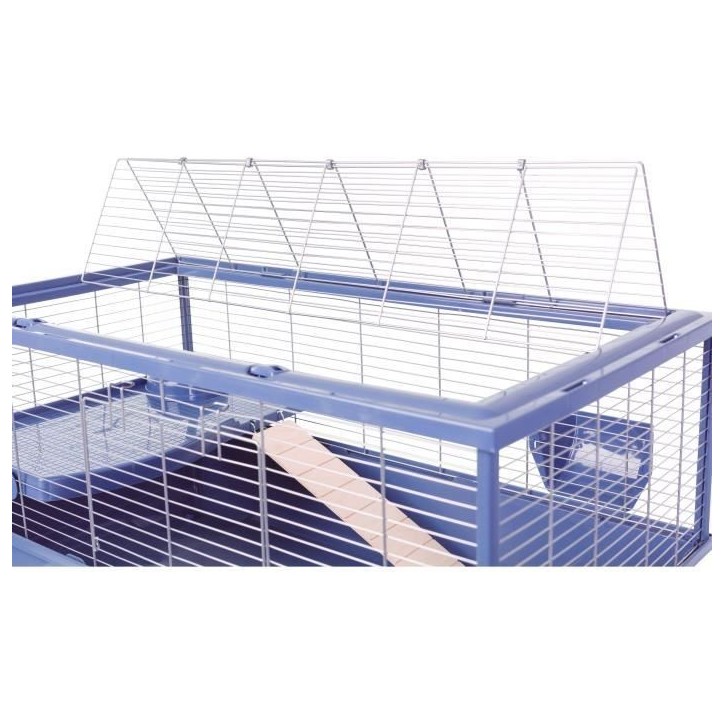 ZOLUX Cage grillagée rongeur surélevée pour cochon d'inde - 99 x 54 x 79 cm - Néolife - Bleu