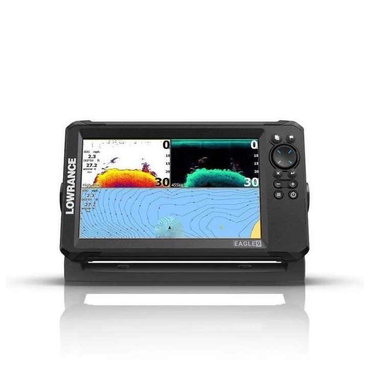 Combiné GPS sondeur - LOWRANCE - Eagle 9 - Sonde HDI - Écran IPS - Résistance IPX7 Combiné GPS sondeur - LOWRANCE - Eagle 9 - Sonde HDI - Écran IPS - Résistance IPX7