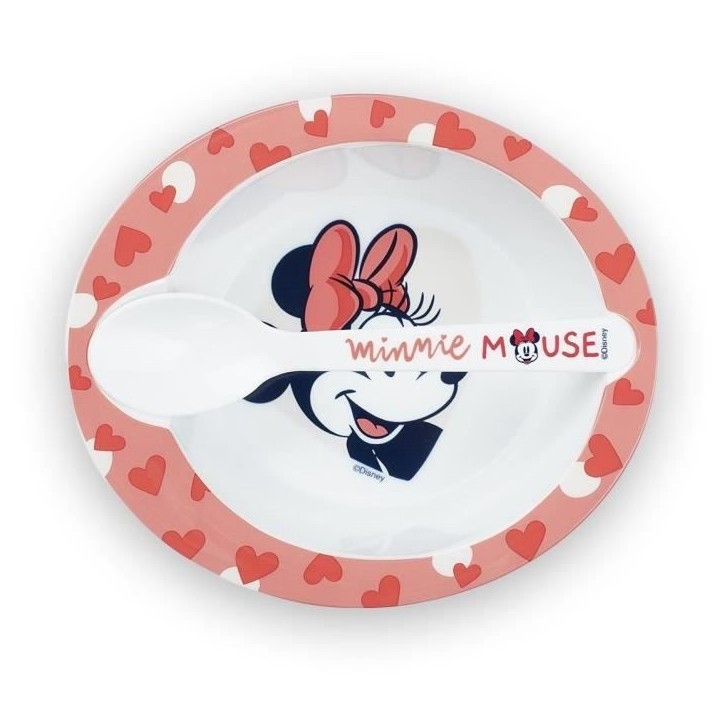 Set repas micro-ondes - THERMOBABY - 2 pieces - Bol et cuillere - Minnie