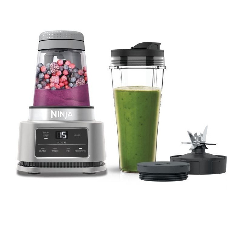 Blender 2-en-1 - NINJA - CB100EU - 1100 W - Tasse 700 ml - Bol 400 ml Blender 2-en-1 - NINJA - CB100EU - 1100 W - Tasse 700 ml - Bol 400 ml