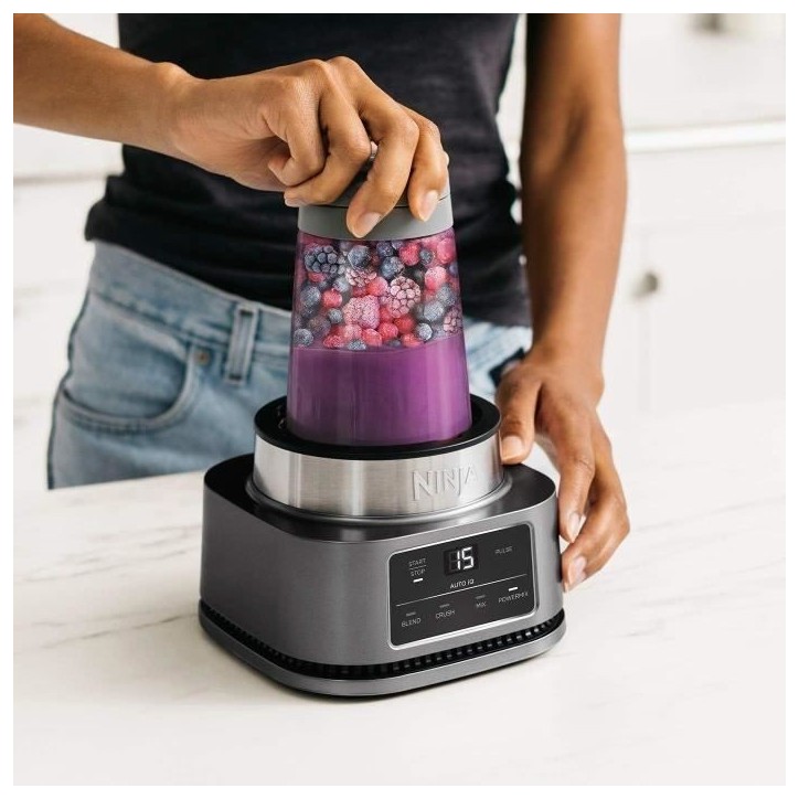 Blender 2-en-1 - NINJA - CB100EU - 1100 W - Tasse 700 ml - Bol 400 ml - Argent