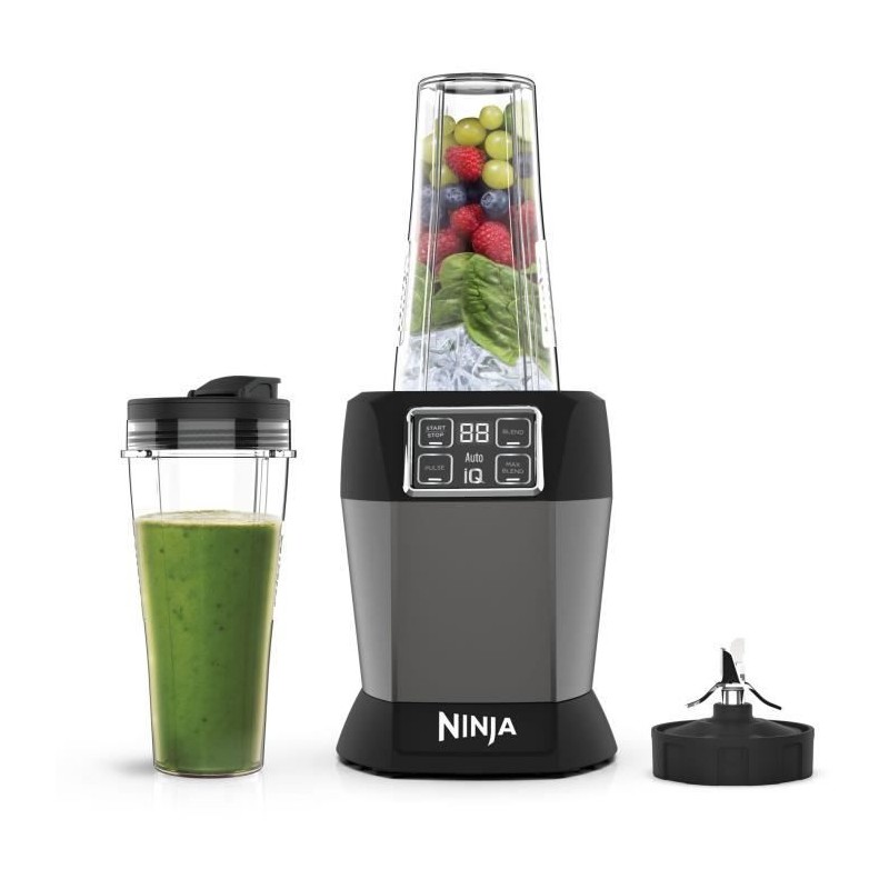Blender - NINJA - BN495EU - 1000 W - 2 x 700 ml - Gris Noir Blender - NINJA - BN495EU - 1000 W - 2 x 700 ml - Gris Noir
