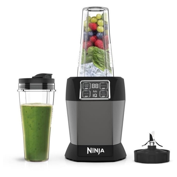 Blender - NINJA - BN495EU - 1000 W - 2 x 700 ml - Gris Noir Blender - NINJA - BN495EU - 1000 W - 2 x 700 ml - Gris Noir