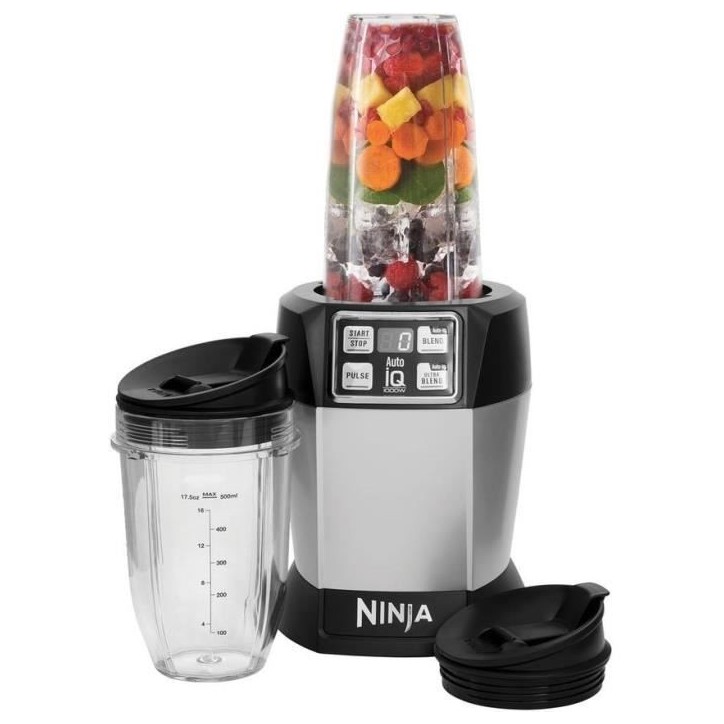 Blender - NINJA - BN495EU - 1000 W - 2 x 700 ml - Gris Noir Blender - NINJA - BN495EU - 1000 W - 2 x 700 ml - Gris Noir