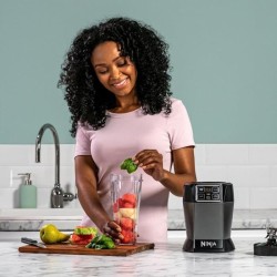 Blender - NINJA - BN495EU - 1000 W - 2 x 700 ml - Gris Noir