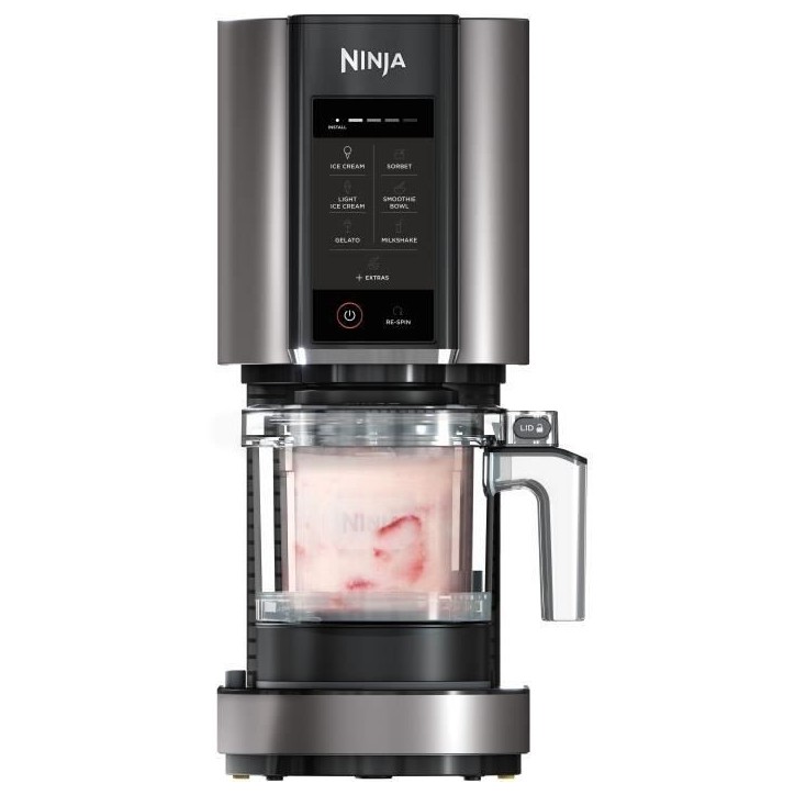 Machine a glaçes NINJA - Creami NC300EU - 6 programmes - Capacité 473ml - Jusqu'a 1,4L de glace - 3 bols inclus Machine a glaçes NINJA - Creami NC300EU - 6 programmes - Capacité 473ml - Jusqu'a 1,4L de glace - 3 bols inclus