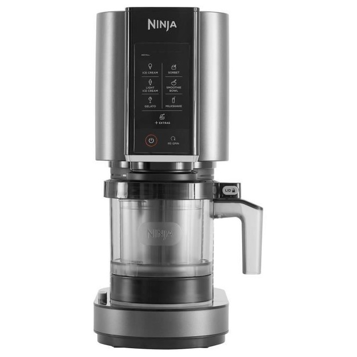Machine a glaçes NINJA - Creami NC300EU - 6 programmes - Capacité 473ml - Jusqu'a 1,4L de glace - 3 bols inclus Machine a glaçes NINJA - Creami NC300EU - 6 programmes - Capacité 473ml - Jusqu'a 1,4L de glace - 3 bols inclus