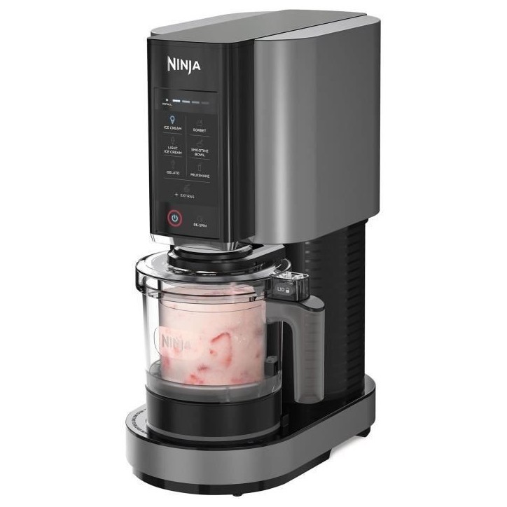 Machine a glaçes NINJA - Creami NC300EU - 6 programmes - Capacité 473ml - Jusqu'a 1,4L de glace - 3 bols inclus Machine a glaçes NINJA - Creami NC300EU - 6 programmes - Capacité 473ml - Jusqu'a 1,4L de glace - 3 bols inclus