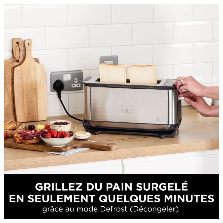 Grille-pain 3-en-1 - NINJA Foodi - ST202EU - 2400 W - 1 fente - 7 fonctions - Inox