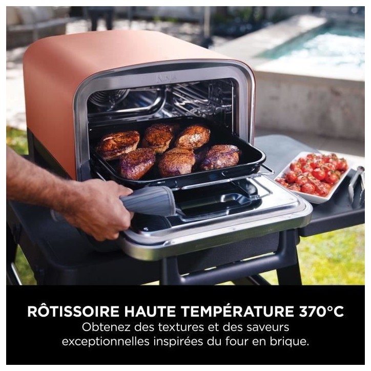 Four a pizza NINJA - Woodfire OO101EU - 8 programmes de cuisson - Jusqu'a 370°C - 2400W Four a pizza NINJA - Woodfire OO101EU - 8 programmes de cuisson - Jusqu'a 370°C - 2400W