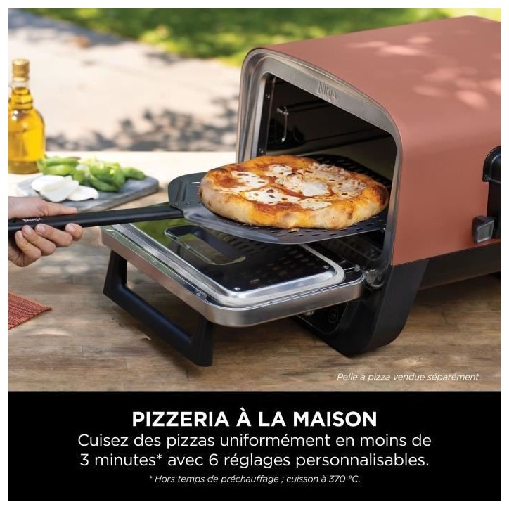 Four a pizza NINJA - Woodfire OO101EU - 8 programmes de cuisson - Jusqu'a 370°C - 2400W Four a pizza NINJA - Woodfire OO101EU - 8 programmes de cuisson - Jusqu'a 370°C - 2400W