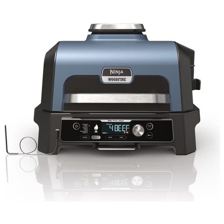 Barbecue électrique et fumoir NINJA - Woodfire Pro Connect XL OG901EU - 7 programmes de cuisson - Thermosonde intégrée Barbecue électrique et fumoir NINJA - Woodfire Pro Connect XL OG901EU - 7 programmes de cuisson - Thermosonde intégrée