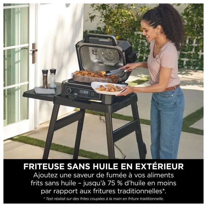 Barbecue électrique et fumoir NINJA - Woodfire Pro XL OG850EU - 4 programmes de cuisson - Thermosonde intégrée Barbecue électrique et fumoir NINJA - Woodfire Pro XL OG850EU - 4 programmes de cuisson - Thermosonde intégrée