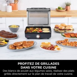 Grill et plancha NINJA - Sizzle GR101EU - Surface 34x8x13,5cm - Jusqu'