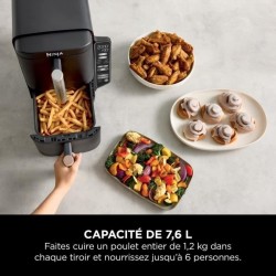 Friteuse sans huile NINJA - Double Stack SL300EU - Capacité 7,6L - 6