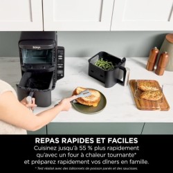 Friteuse sans huile NINJA - Double Stack SL300EU - Capacité 7,6L - 6