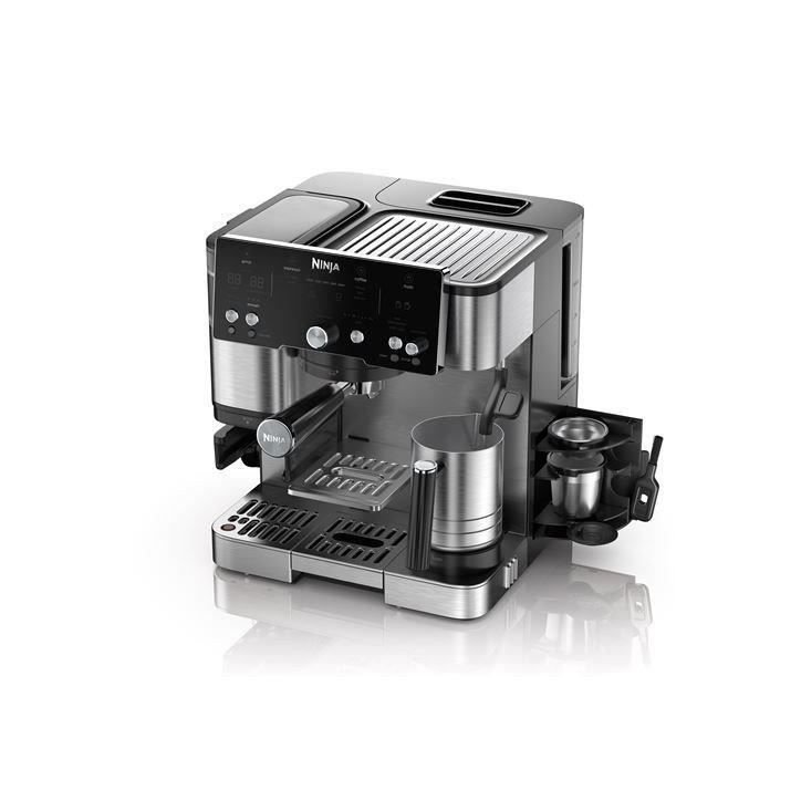 Machine a café 2-en-1 - NINJA LUXE™ - Café Essential Series - ES501EU - 1650 W - 9/11 bars - 250 gr - Noir / Inox Machine a café 2-en-1 - NINJA LUXE™ - Café Essential Series - ES501EU - 1650 W - 9/11 bars - 250 gr - Noir / Inox