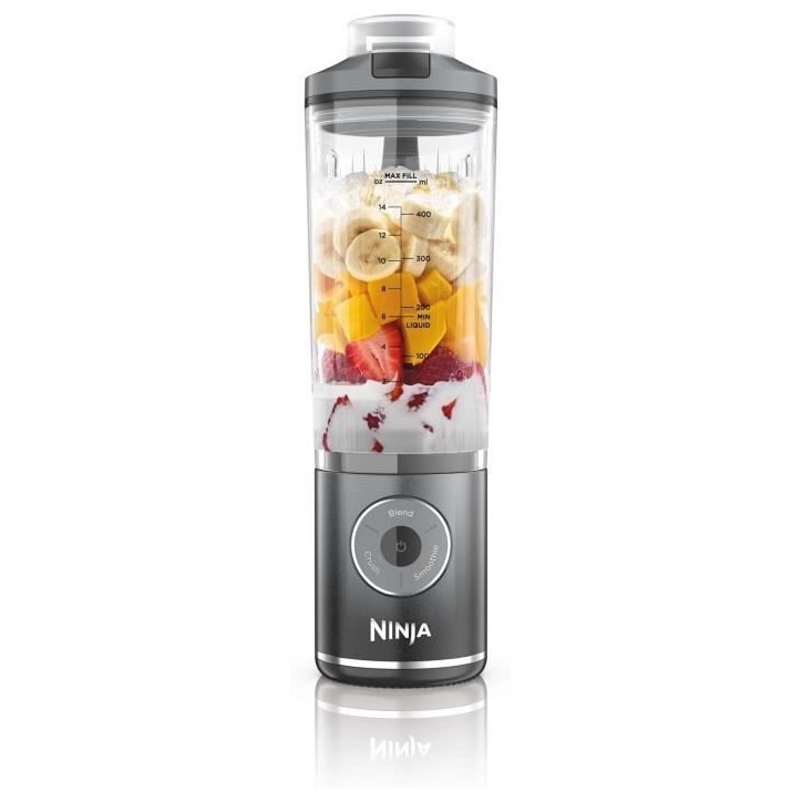 Blender portable NINJA Blast Max - BC251EUGY - bol 530 ml - autonomie 2h - sans fil - sans BPA - gris Blender portable NINJA Blast Max - BC251EUGY - bol 530 ml - autonomie 2h - sans fil - sans BPA - gris