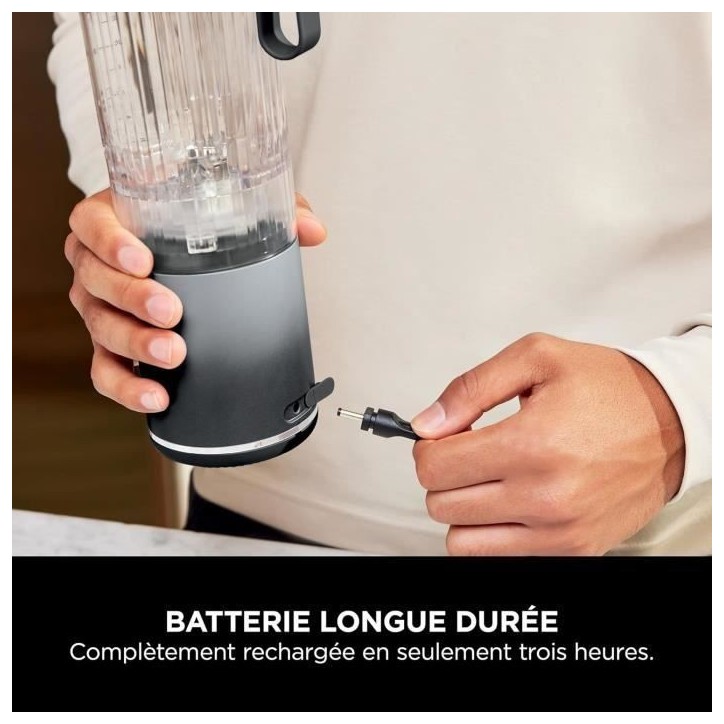 Blender portable NINJA Blast Max - BC251EUGY - bol 530 ml - autonomie 2h - sans fil - sans BPA - gris Blender portable NINJA Blast Max - BC251EUGY - bol 530 ml - autonomie 2h - sans fil - sans BPA - gris