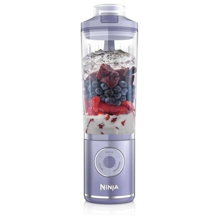 Blender portable NINJA Blast Max - BC251EULD - bol 530 ml - autonomie 2h - sans fil - sans BPA - lavande Blender portable NINJA Blast Max - BC251EULD - bol 530 ml - autonomie 2h - sans fil - sans BPA - lavande
