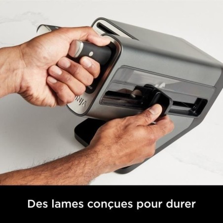 Bloc-couteaux - NINJA FOODI - StaySharp K32006EU - Avec affûteur - Ensemble de couteaux - 6 pieces aiguisées - Noir