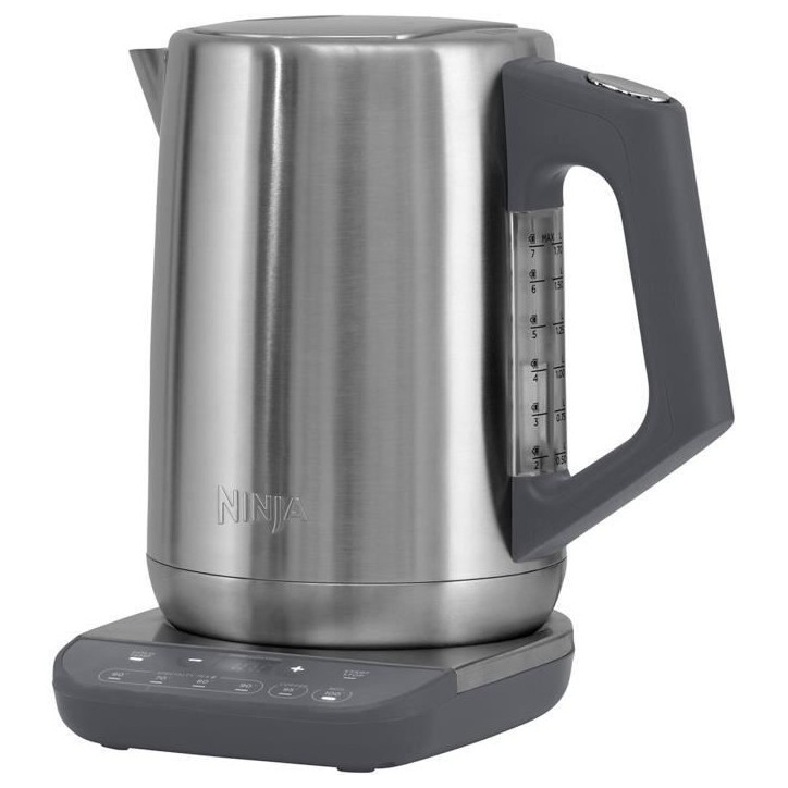 Bouilloire - NINJA - KT201EU - 3000 W - 1,7 L - Socle 360° - Température réglable - Inox Bouilloire - NINJA - KT201EU - 3000 W - 1,7 L - Socle 360° - Température réglable - Inox